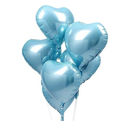 1 Adet 18 İnç 45 Cm Kalp Folyo Balon Mavi