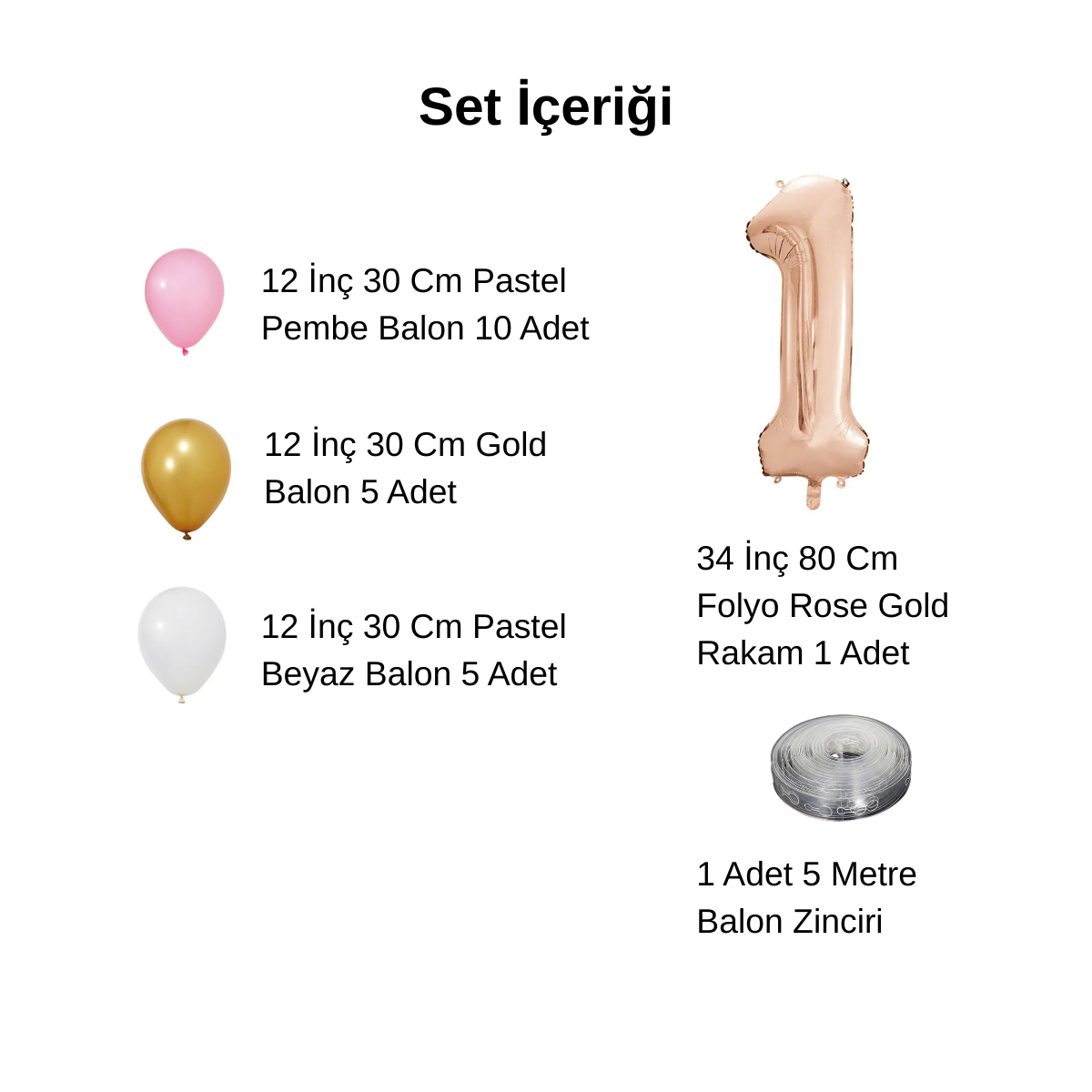retro gold pembe beyaz balon seti rose gold rakamlı doğum günü balonu Şık parti süsleme