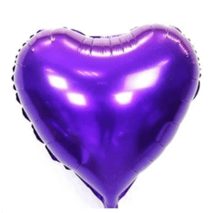 1 Adet 18 İnç 45 Cm Kalp Folyo Balon Mor